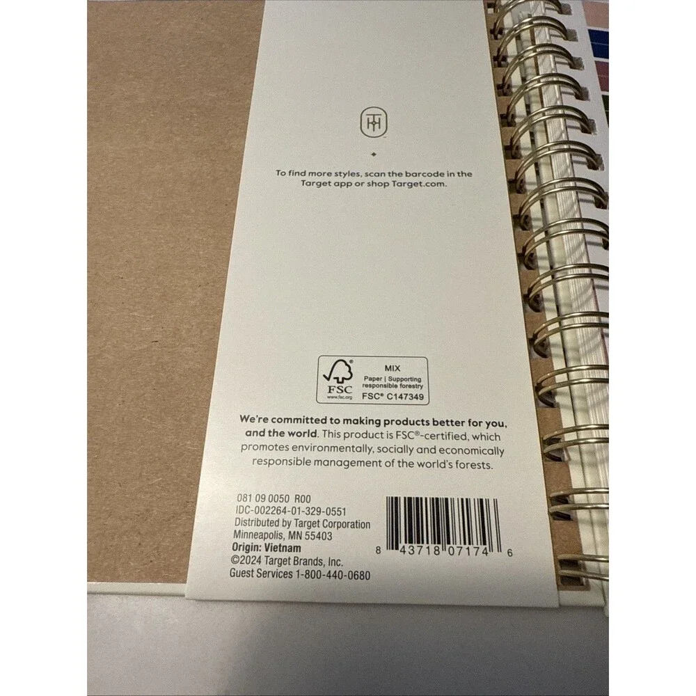 Undated Day  week monthly Planner With Goals to do list Stickers 6.5x7.5